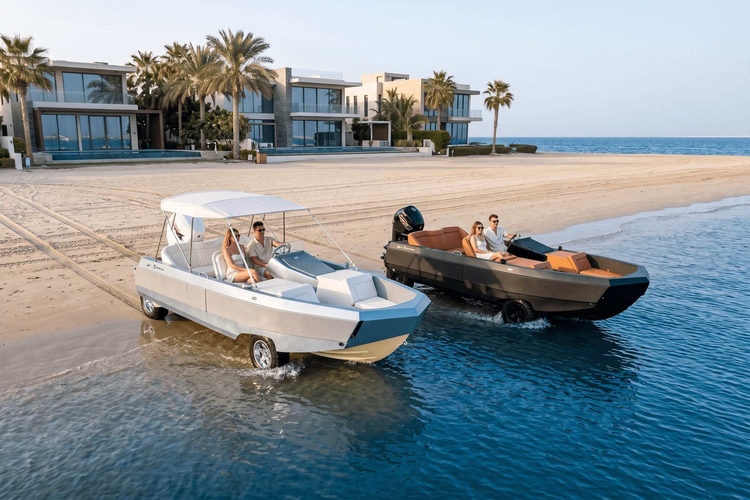 watercar going from land to water