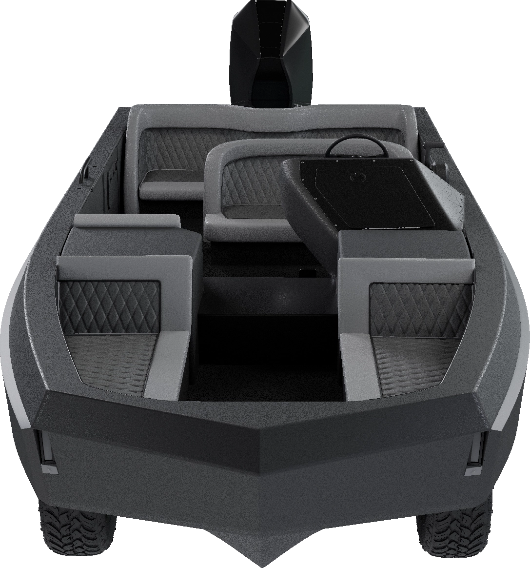 classic black diamond electric amphibious vehicle for water & land