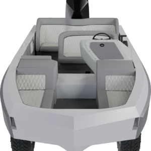 classic silver amphibious Car for water & land